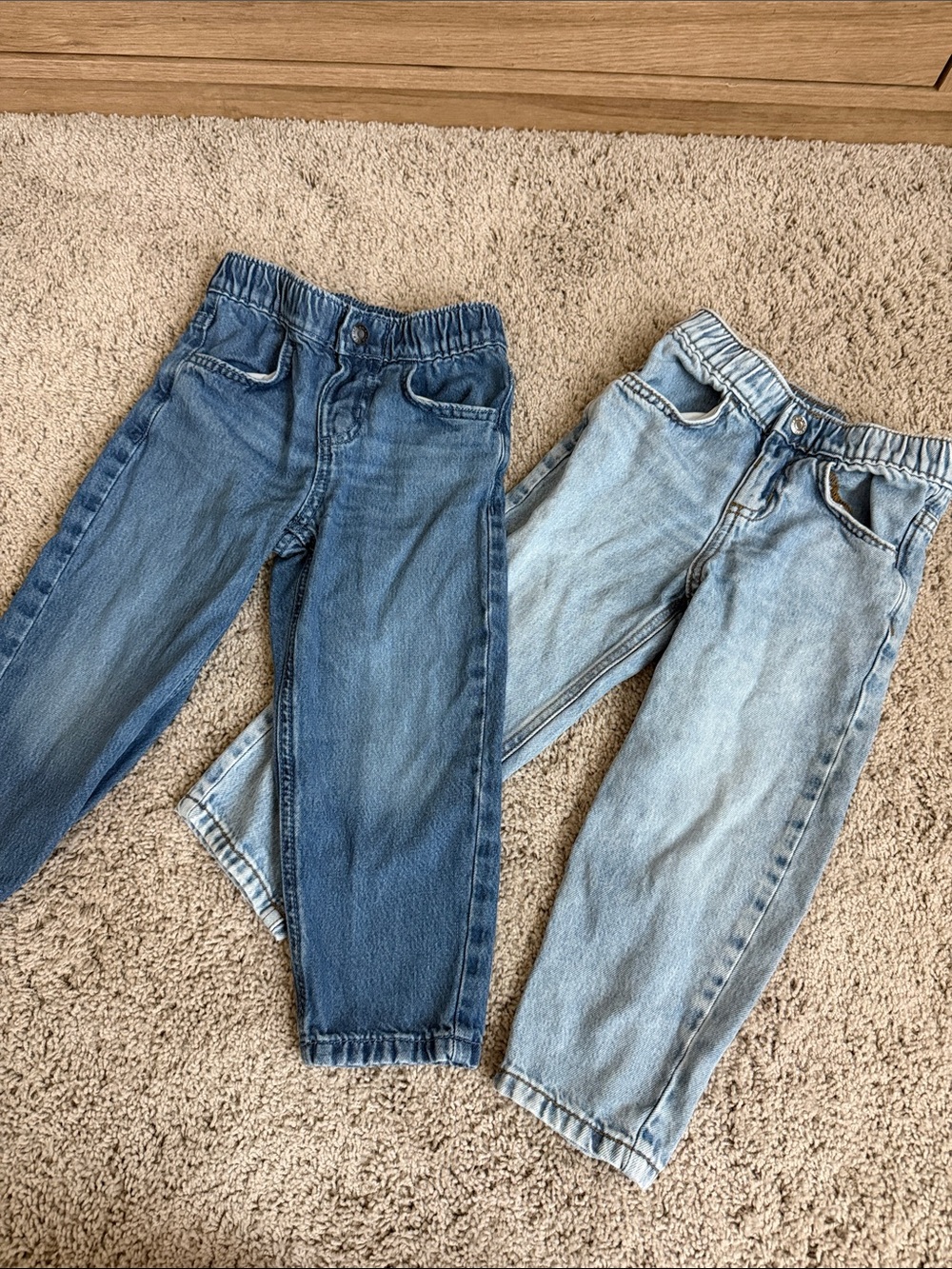 Cat & Jack Two-Pack Kids Denim Jeans - Dark Blue & Light Blue